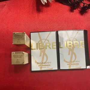 YSL LIBRE Eau De Toilette Spray (2) & YDL Beige Trench Lipstick (2) Samples
